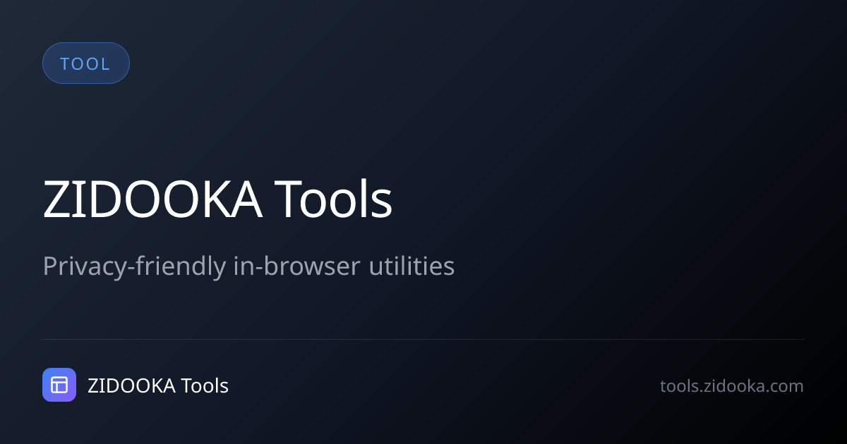 Base64 Tool | ZIDOOKA Tools