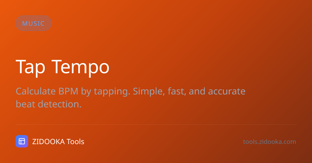 Tap Tempo | ZIDOOKA Tools